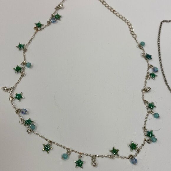 SILVER, Stars and‎ Sparkle petite necklace two pack - Picture 3 of 5